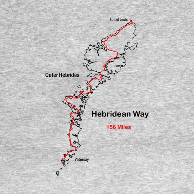 Route Map of the Hebridean Way in Scotland by numpdog